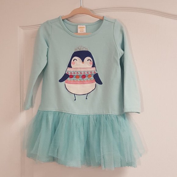 Christmas Winter Penguin Princess Tulle Dress - Picture 1 of 7